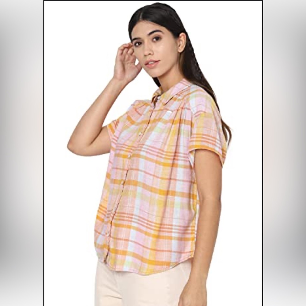 NWOT: American Eagle Outfitters Women's Pink and Orange Shirt XL - Picture 2 of 9